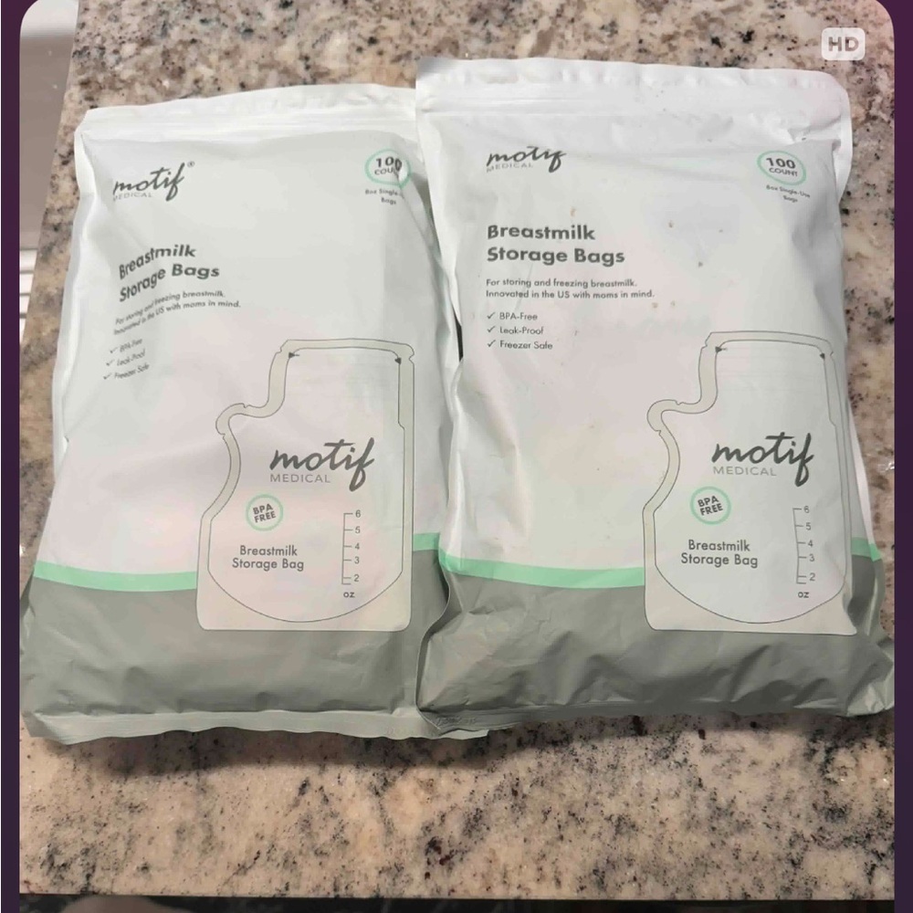 200pc Motif Breastmilk Storage Bags